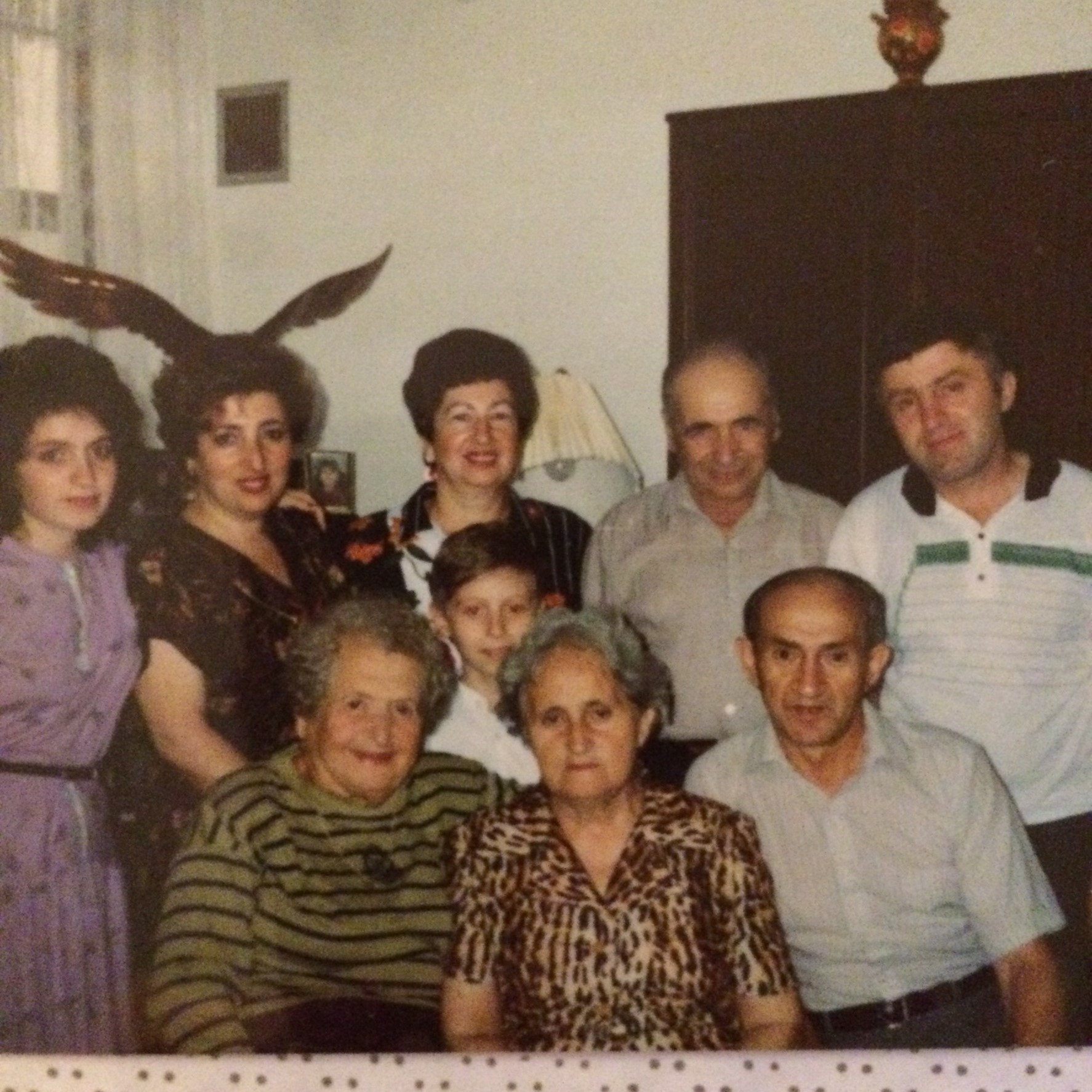 Bronshvay's arrived, Standing: Anna, Zhana, Raia, Ruslan, Lev, Sam, itting: Tania, Mina, Asaak