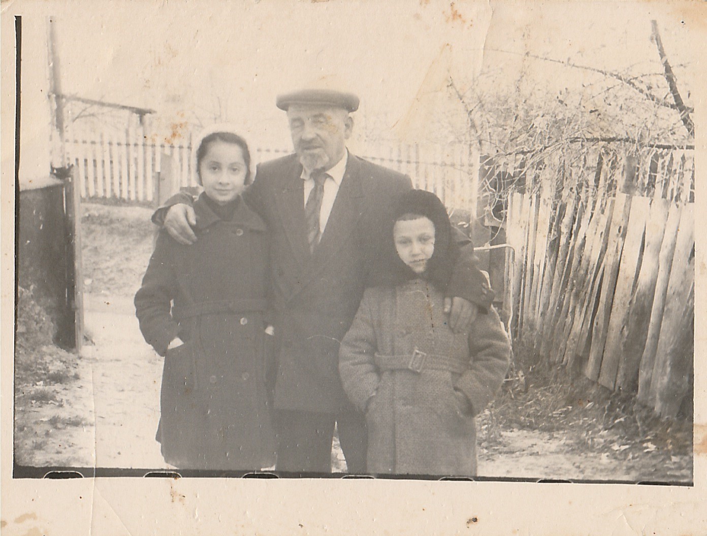 Valya, Joseph, Mark. 1964, In grandpas yard in Slavuta