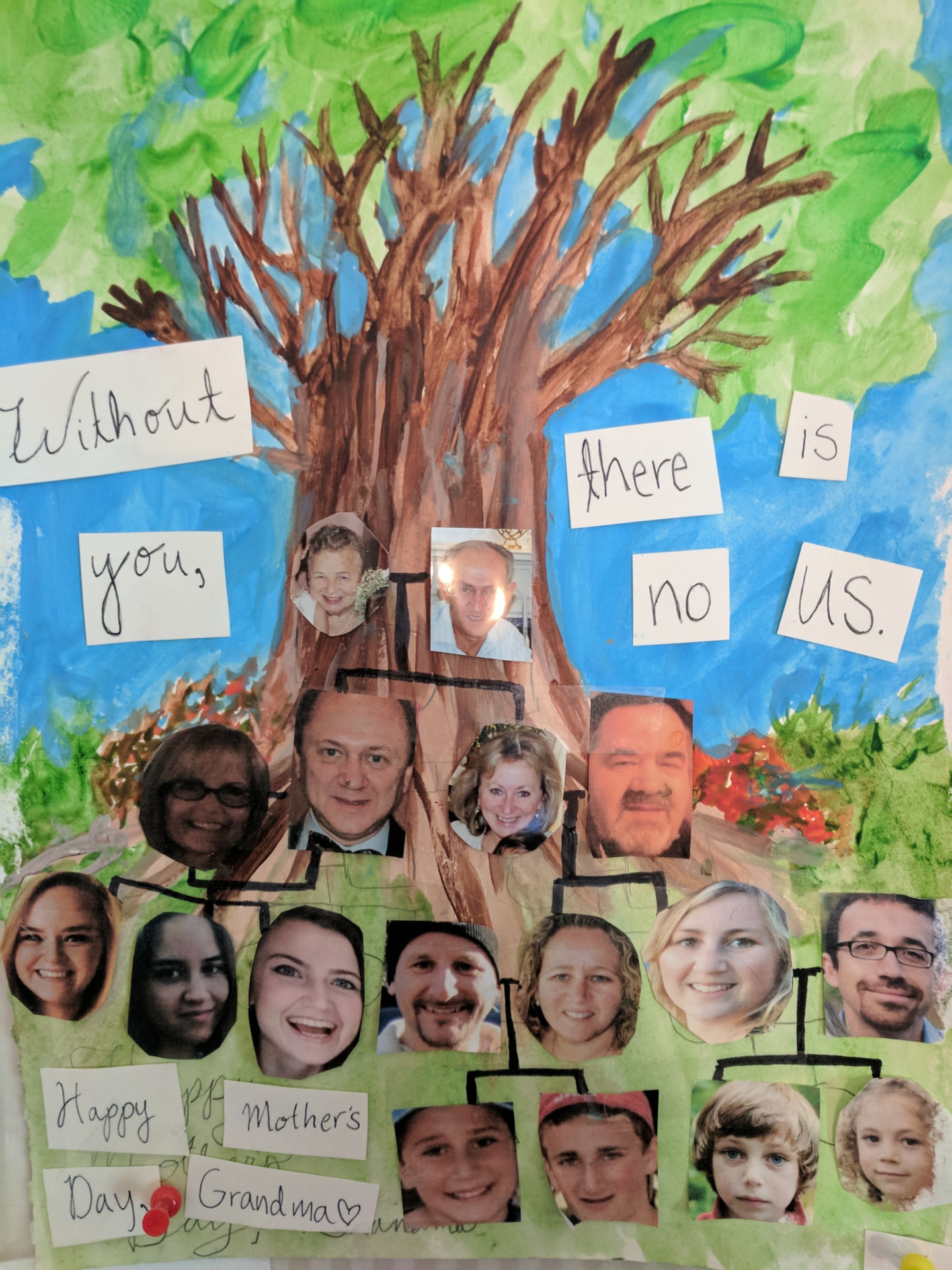 Khayter family tree, Produced by grandkids for Gnesia's mothers day